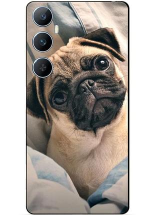 Силіконовий чохол бампер для realme c65 з малюнком фото мопс