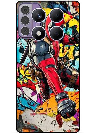 Чехол силиконовый бампер для xiaomi redmi note 14 pro с рисунком deadpool marvel дэдпул