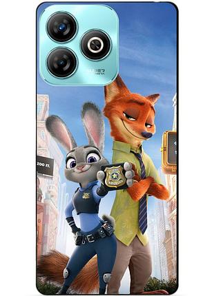 Чехол силиконовый бампер для zte blade a75 с рисунком джуди зверополис zootopia