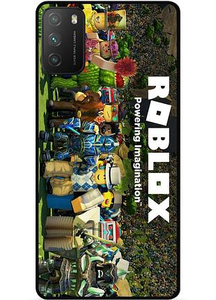 Силіконовий чохол бампер для xiaomi poco m3 з картинкою роблокс roblox