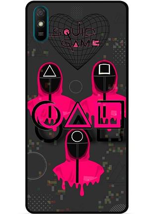 Силиконовый чехол бампер для zte blade a31 plus с рисунком игра в кальмара