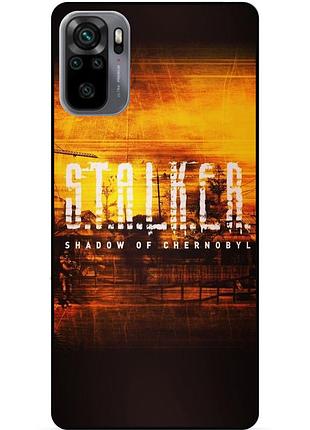 Чехол силиконовый бампер для xiaomi redmi note 10s с рисунком stalker сталкер