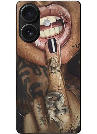 Силіконовий чохол бампер для iphone 16 plus з малюнком swag