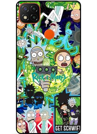 Силіконовий чохол бампер для xiaomi redmi 9c з малюнком rick and morty рік і морті