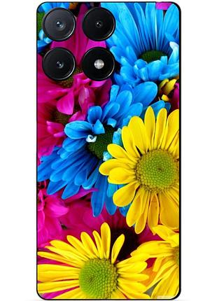 Силіконовий чохол бампер для motorola moto g75 з малюнком хризантеми квіти