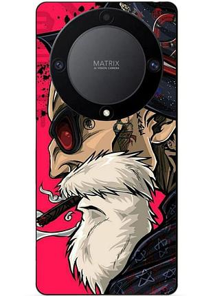 Силіконовий чохол бампер для huawei honor magic 6 lite з малюнком дід хіпстер