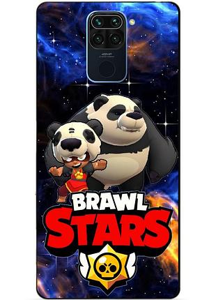 Силіконовий бампер чохол для xiaomi redmi note 9 з героєм космічний бравл нитка ведмедик