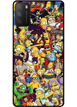 Силіконовий чохол бампер для xiaomi poco m3 з малюнком стикери гравіті фолз футурама маріо