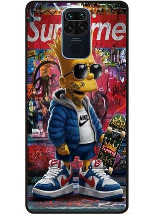 Силіконовий бампер чохол для xiaomi redmi note 9 з малюнком барт симпсон marvel simpsons