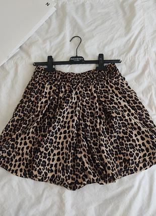 Леопардовые юбка шорты zara