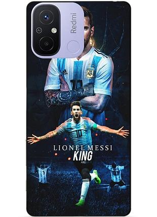 Силіконовий чохол бампер для xiaomi redmi 12c з малюнком messi or мессі
