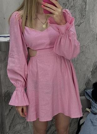 Сукня рожева cher17 льон