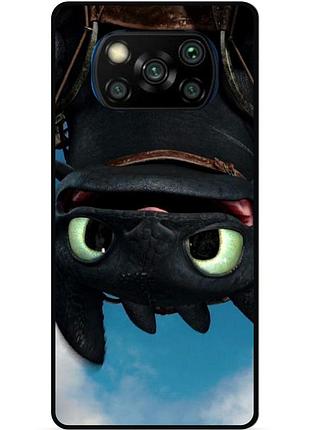 Чехол силиконовый для xiaomi poco x3 с картинкой как приручить дракона dragon