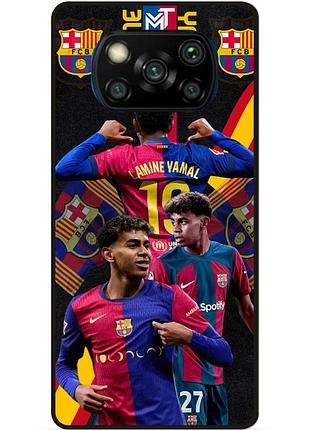 Чехол силиконовый бампер для xiaomi poco x3 с рисунком ламин ямаль lamine yamal barcelona
