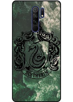 Силиконовый бампер чехол для xiaomi redmi note 8 pro с рисунком слизерин slytherin гарри поттер harry potter