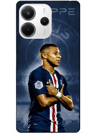 Чехол силиконовый бампер для xiaomi redmi note 14 с рисунком мбаппе псж mbappe