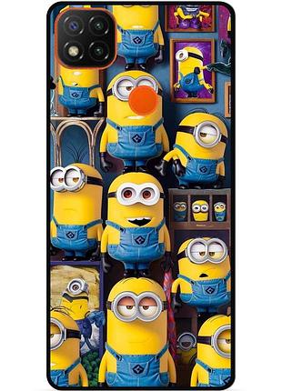 Силиконовый бампер чехол для oppo a15s с картинкой миньоны minion
