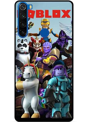 Силіконовий чохол бампер для xiaomi redmi note 8t з малюнком роблокс roblox