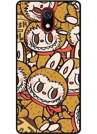 Силиконовый чехол бампер для xiaomi redmi 8a с картинкой labubu лабубу