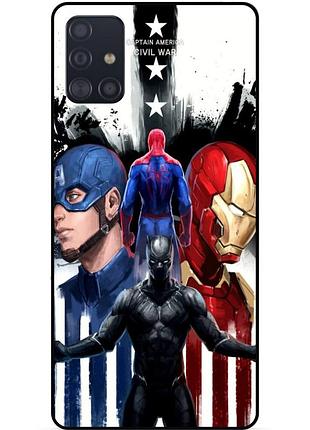 Силіконовий бампер чохол для samsung a51 з малюнком marvel марвел людина-павук
