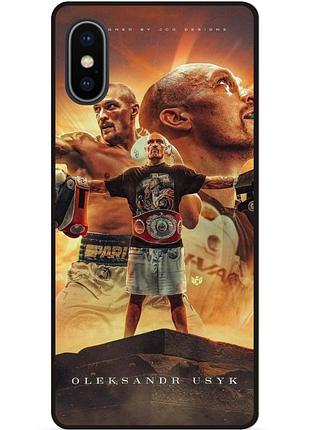 Силіконовий чохол бампер для iphone xs max з малюнком усик бокс украина