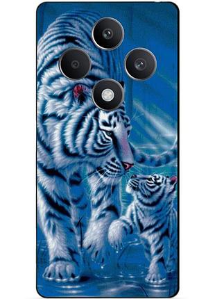 Силіконовий чохол бампер для oppo reno 12fs з малюнком тигри