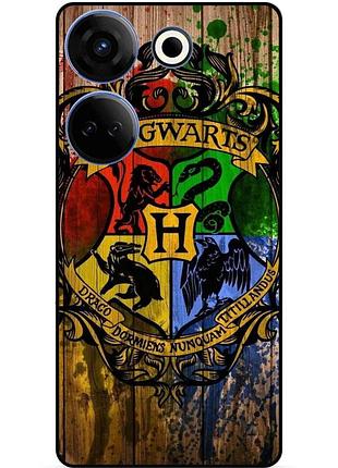 Чехол силиконовый бампер для tecno camon 20 pro с рисунком hogwarts хогвартс гарри поттер harry potter