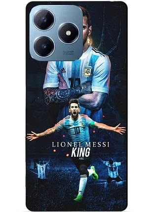 Чехол силиконовый бампер для realme c63 с рисунком messi аргентина месси