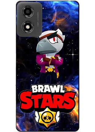 Чехол с героем ворон бравл старс brawl stars для xiaomi samsung motorola nokia iphone zte oppo realme белый ворон космос