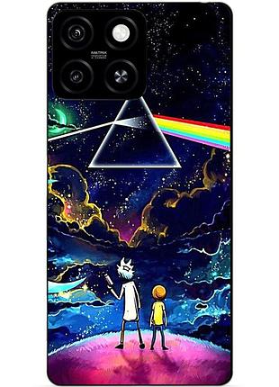 Силіконовий чохол бампер для zte blade a55 з малюнком рік і морті rick and morty
