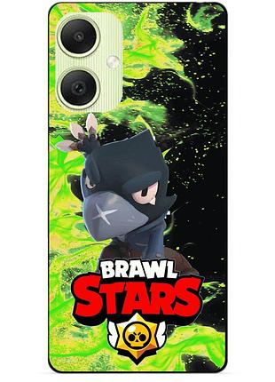 Силиконовый чехол бампер для samsung a06 с героем бравл ворон