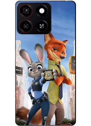 Чехол силиконовый бампер для zte blade a35 с рисунком джуди зверополис zootopia