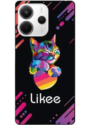 Силіконовий чохол бампер для xiaomi redmi note 14 з малюнком likee лайки