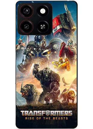 Чехол силиконовый бампер для zte blade a35 с картинкой звероботы трансформеры transformers