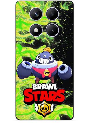 Чехол силиконовый бампер для xiaomi redmi note 14 pro plus 5g с героем бравл тик