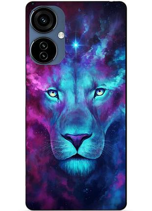 Силиконовый чехол бампер для oppo a40m с рисунком космический лев