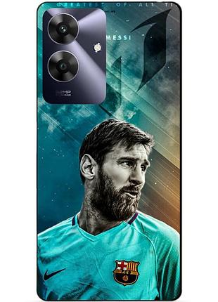 Силіконовий чохол бампер для realme note 60x з малюнком leo messi мессі
