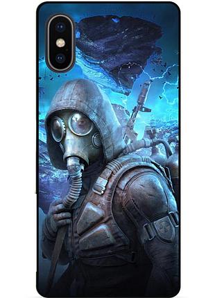 Силіконовий бампер чохол для iphone xs max з малюнком stalker сталкер