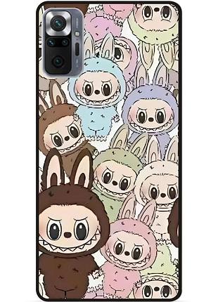 Силіконовий бампер чохол для xiaomi redmi note 10 pro з малюнком лабубу labubu
