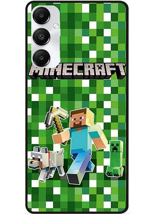 Силіконовий чохол бампер для samsung a26 стів minecraft кріпер майнкрафт