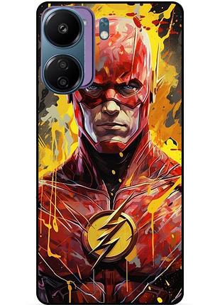 Чехол силиконовый бампер для xiaomi poco x7 pro с рисунком flash marvel человек молния