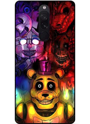 Силиконовый бампер чехол для xiaomi redmi 8 с рисунком фредди freddy аниматроники