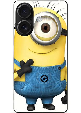 Силіконовий чохол бампер для iphone 16 з малюнком міньйон кевін minion