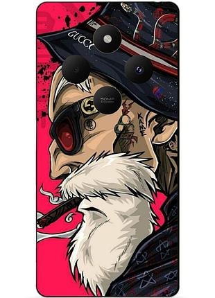 Силіконовий чохол бампер для xiaomi redmi 14c з малюнком дід хіпстер