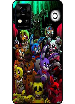 Чехол силиконовый бампер для zte blade a31 с рисунком freddy фредди аниматроники