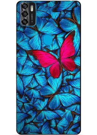 Силіконовий чохол бампер для zte blade a7s з малюнком метелики