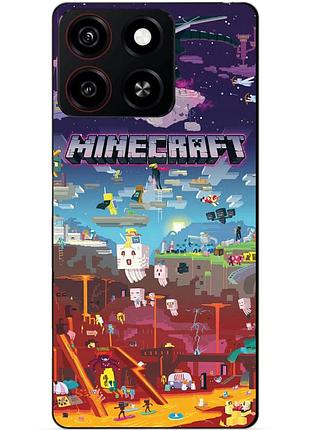Силіконовий чохол бампер для zte blade a35 гра minecraft майнкрафт