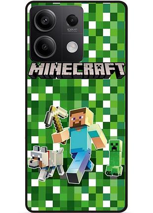 Силіконовий чохол бампер для xiaomi redmi note 14s стів minecraft кріпер майнкрафт