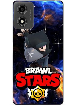 Чехол с героем ворон бравл старс brawl stars для xiaomi samsung motorola nokia iphone zte oppo realme ворон космос