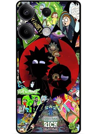 Силіконовий чохол бампер для infinix note 40 (x6853) з малюнком rick and morty рік і морті